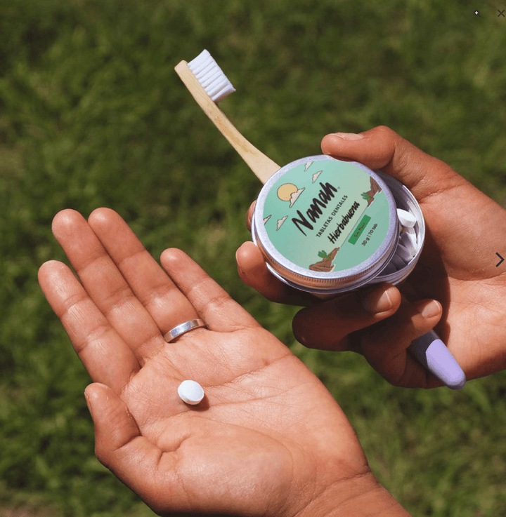 DILMUN Tabletas dentales sin flúor sabor Hierbabuena 30g Nanah