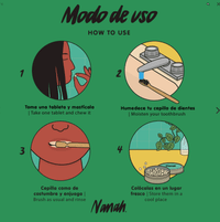 DILMUN Tabletas dentales sin flúor sabor Hierbabuena 30g Nanah