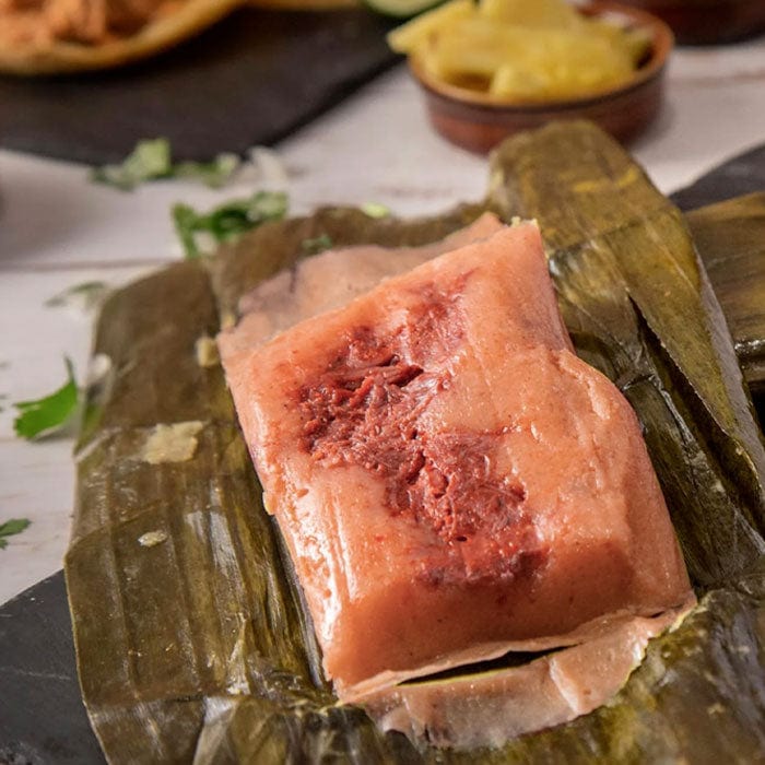 DILMUN Tamales rojos con pavo 3 piezas Granja Cocotla
