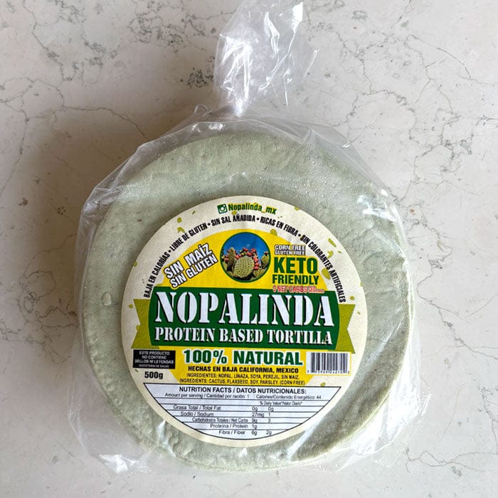 DILMUN Tortilla keto vegana de nopal sin maíz 18 piezas Nopalinda