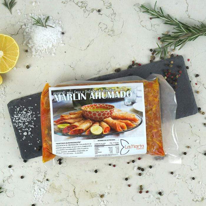 DILMUN Atún tipo marlín ahumado para tacos o tostadas 500g La Marta Mariscos