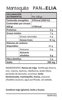 DILMUN Bollos de mantequilla 4 piezas Pan de Elia
