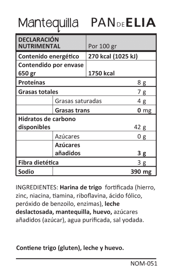 DILMUN Bollos de mantequilla 4 piezas Pan de Elia