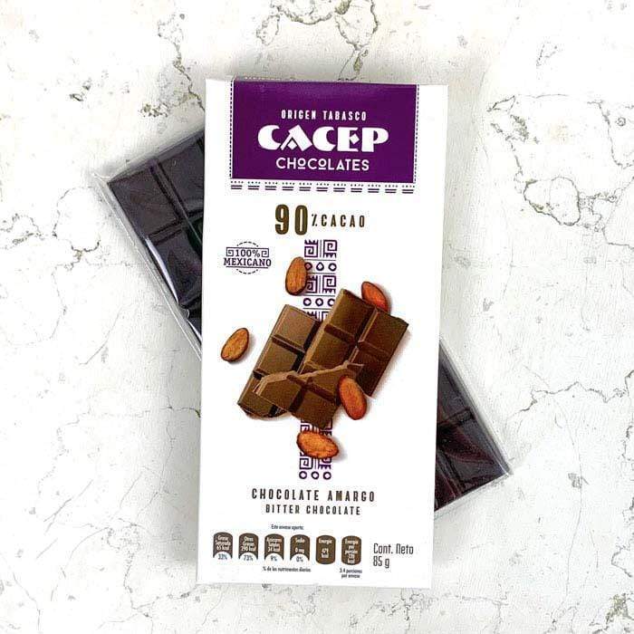 DILMUN Chocolate amargo 90% cacao Barra 85 g CACEP