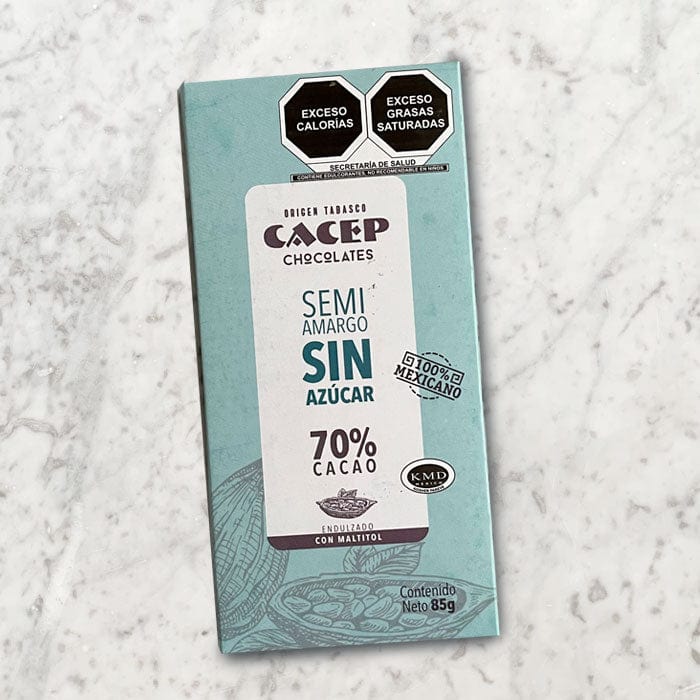 DILMUN Chocolate SIN AZÚCAR semi amargo 70% cacao 100g CACEP