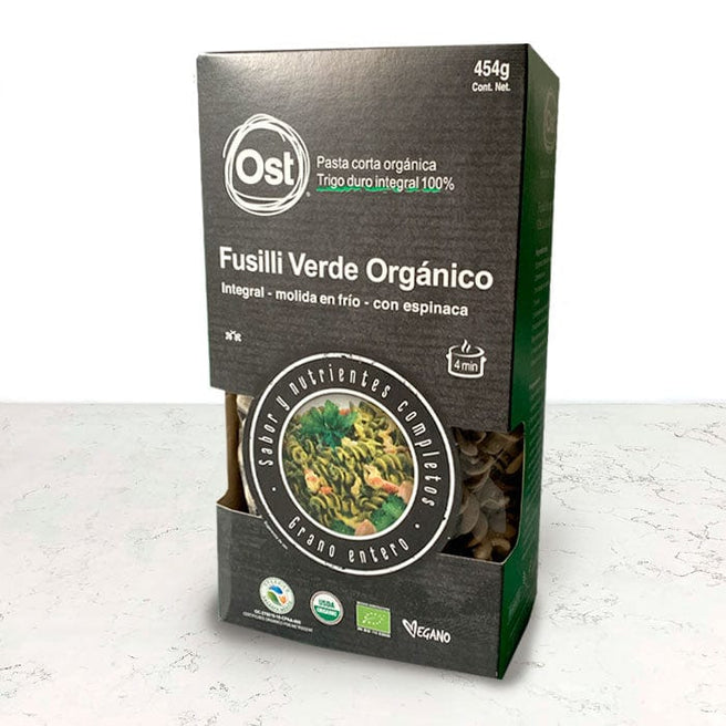 DILMUN Fusilli integral verde orgánico 454g OST Gourmet