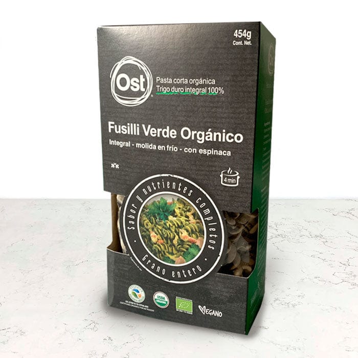 DILMUN Fusilli integral verde orgánico 454g OST Gourmet