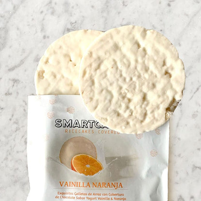 DILMUN Galletas de arroz con chocolate sabor naranja-vainilla 2 piezas Smartchips