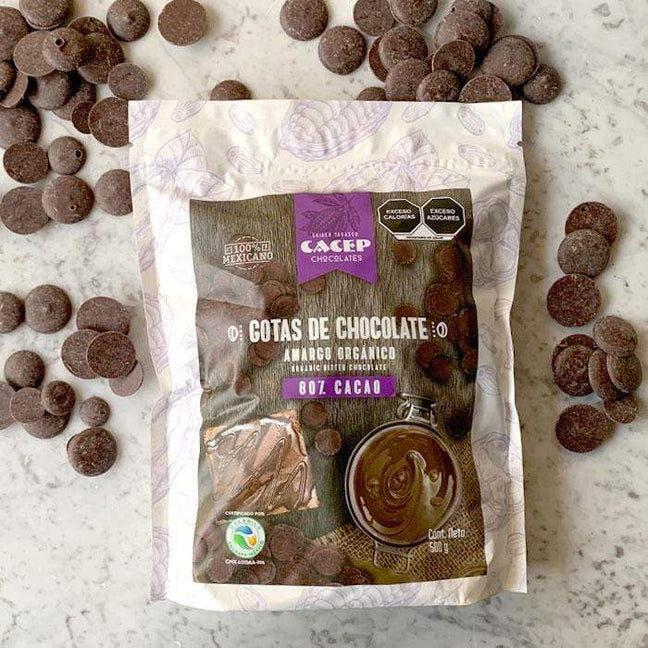 DILMUN Gotas de chocolate amargo orgánico 80% cacao 500g CACEP