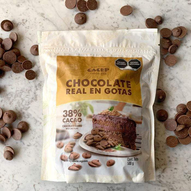 DILMUN Gotas de chocolate claro 38% con leche 500 g CACEP