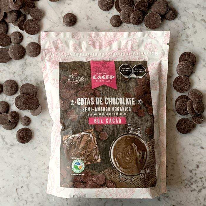 DILMUN Gotas de chocolate semi-amargo orgánico 60% cacao 500 g CACEP