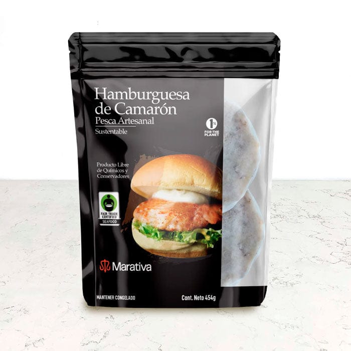 DILMUN Hamburguesa de camarón artesanal 454g (4 piezas) MARATIVA