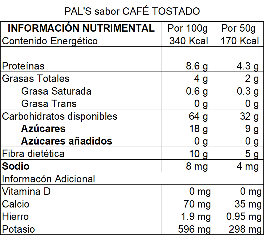DILMUN PAL'S barrita snack de café sin azúcar 50 g
