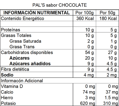 DILMUN PAL'S barrita snack de chocolate sin azúcar 50 g