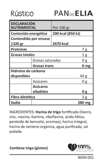 DILMUN Pan de molde campestre de masa madre 1kg Pan de Elia