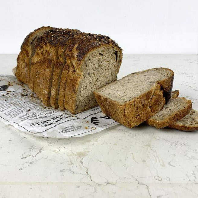 DILMUN Pan de molde cinco semillas de masa madre 1 kg Pan de Elia