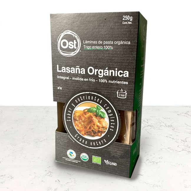 DILMUN Pasta para lasaña integral orgánica 10 Láminas 225g OST Gourmet