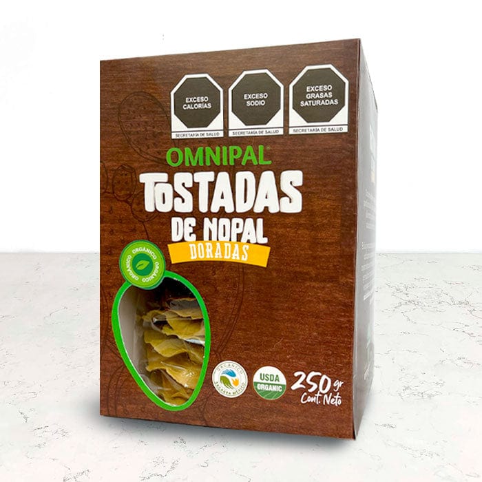 DILMUN Tostadas doradas de nopal orgánico 250g OMNIPAL