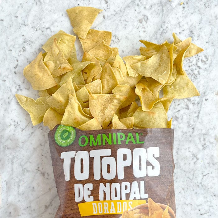 DILMUN Totopos dorados de nopal orgánico 250g OMNIPAL